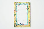 Bright Yellow Tropical Floral Small Weekly Notepad