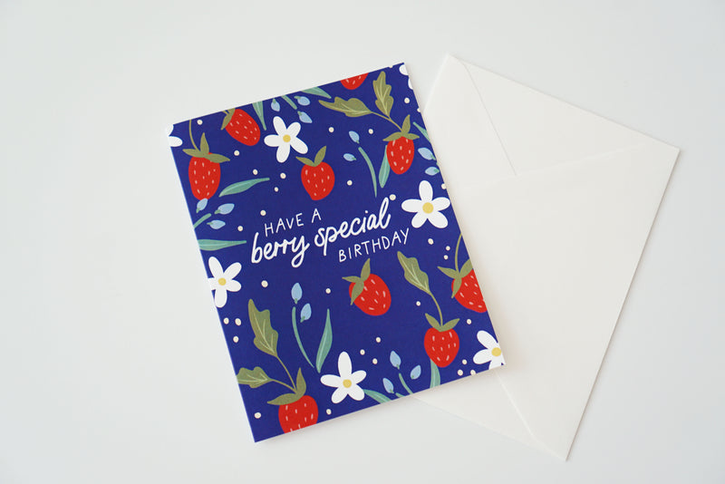 Have a Berry Special Strawberry Birthday Card